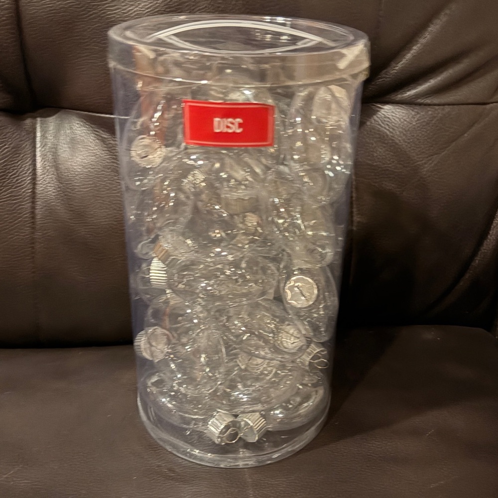Clear Plastic Disc ornaments